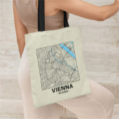 Vienna, Austria, City Map Tote Bag Tragetasche
