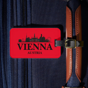 Vienna Austria City Schwarz-weiß Gepäckanhänger