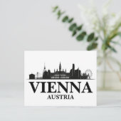 Vienna Austria City Schwarz-weiß Postkarte (Stehend Vorderseite)