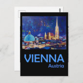 Vienna Austria Retro Poster Postkarte (Vorne/Hinten)