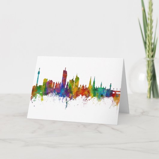 Vienna Austria Skyline Karte (Vorderseite)