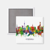 Vienna Austria Skyline Magnet (Vorderseite/Rückseite)
