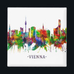 Vienna Austria Skyline Magnet<br><div class="desc">Die elegante Skyline von Wien,  Hauptstadt Österreich,  liegt im Osten des Landes an der Donau</div>