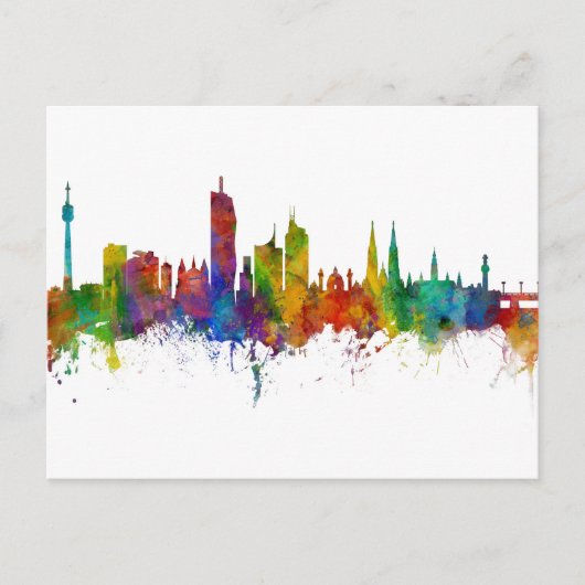 Vienna Austria Skyline Postkarte (Vorderseite)