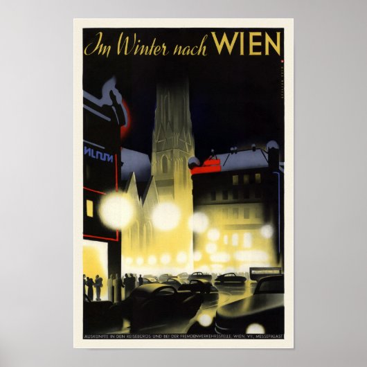 Vienna Austria Vintage Poster 1937 (Vorne)