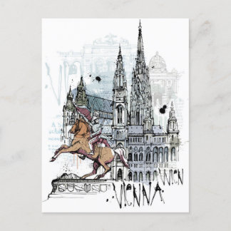 Vienna Austria Vintage Reisetourismus Souvenir Postkarte