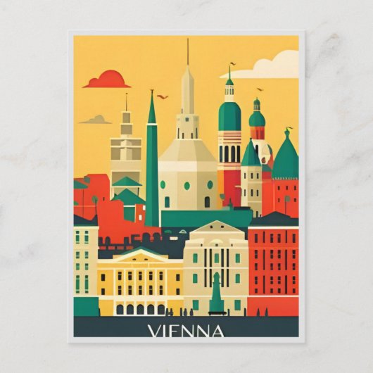 Vienna Austria Vintage Reisetourismus Souvenir Postkarte (Vorderseite)