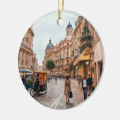 Vienna Austria Wasserfarbe Keramik Ornament (Links)