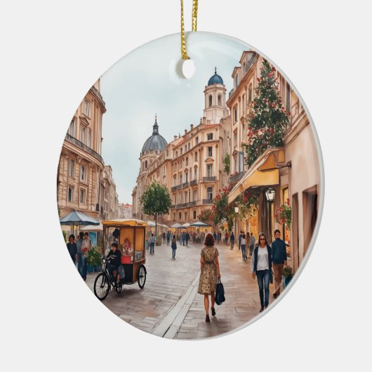 Vienna Austria Wasserfarbe Keramik Ornament (Links)