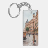 Vienna Austria Wasserfarbener Schlüsselanhänger (Vorderseite links)