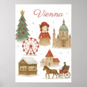 Vienna Christmas Watercolor – Cozy Poster (Vorne)