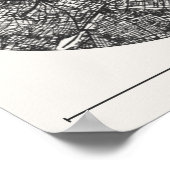 Vienna City Map Poster – Charcoal Minimal Wall Art (Ecke)