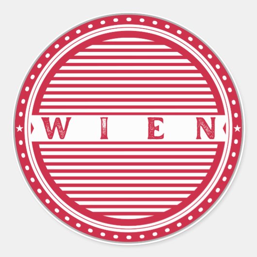 Vienna City Pride Emblem – Austria Identity Runder Aufkleber (Vorderseite)