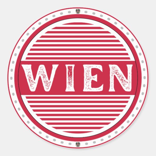 Vienna City Pride Emblem – Austrian Identity Runder Aufkleber (Vorderseite)