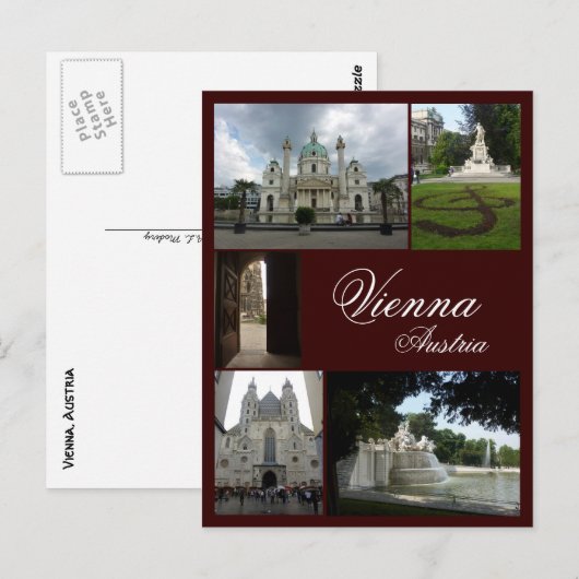 Vienna Collage Postkarte (Vorne/Hinten)