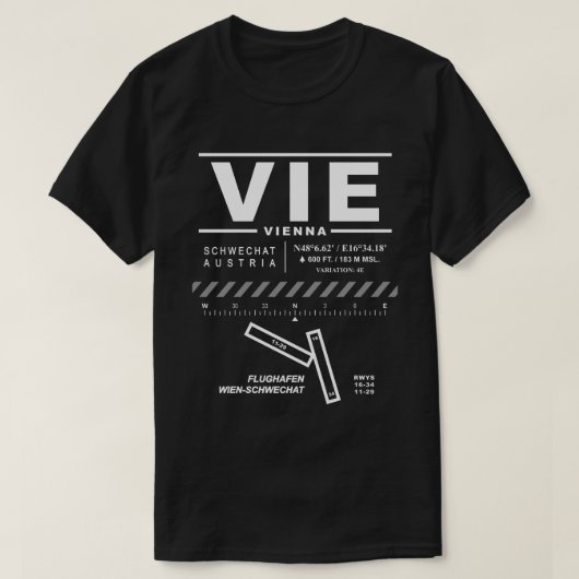 Vienna International Airport VIE Tee Shirt (Design vorne)
