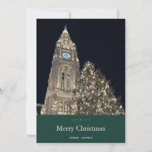 Vienna Rathausplatz Christmas Tree at Night