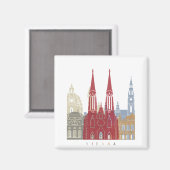 Vienna skyline poster magnet (Vorderseite/Rückseite)