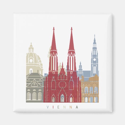 Vienna skyline poster magnet (Vorne)