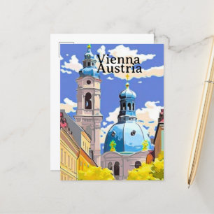 Vienna Travel Postcard Art, Österreich Reisen Kuns Ankündigungspostkarte