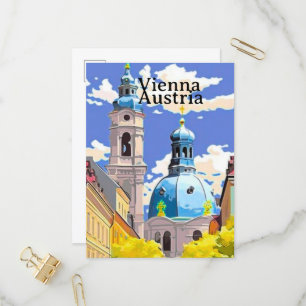 Vienna Travel Postcard Art, Österreich Reisen Kuns Einladungspostkarte