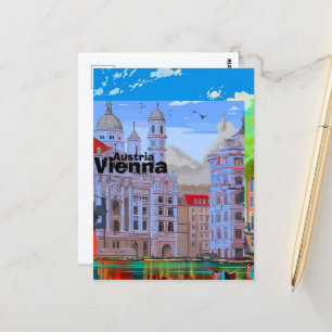 Vienna Travel Postcard Art, Österreich Reisen Kuns Postkarte