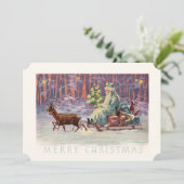 Vienna Woods Santa Feiertagskarte (Stehend Vorderseite)