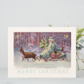 Vienna Woods Santa Feiertagskarte (Stehend Vorderseite)