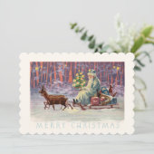 Vienna Woods Santa Feiertagskarte (Stehend Vorderseite)