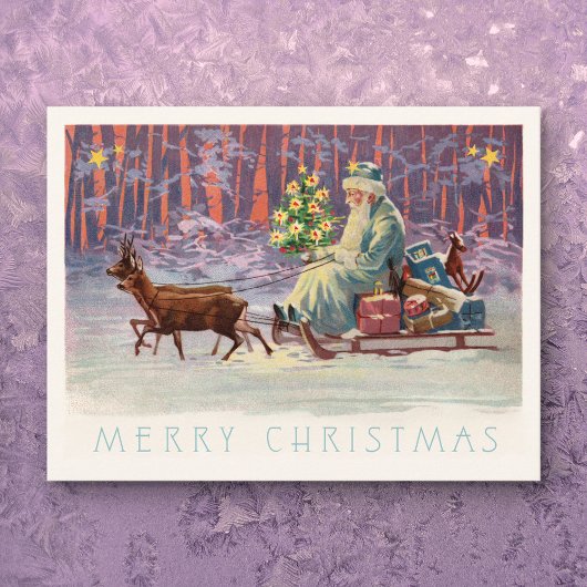 Vienna Woods Santa Postcard Feiertagspostkarte