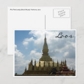 Vientiane golden stupa postkarte (Vorne/Hinten)