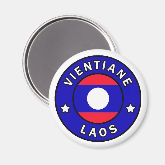 Vientiane Laos Magnet (Vorderseite/Rückseite)