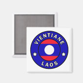 Vientiane Laos Magnet (Vorderseite/Rückseite)