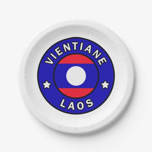 Vientiane Laos Pappteller (Vorderseite)