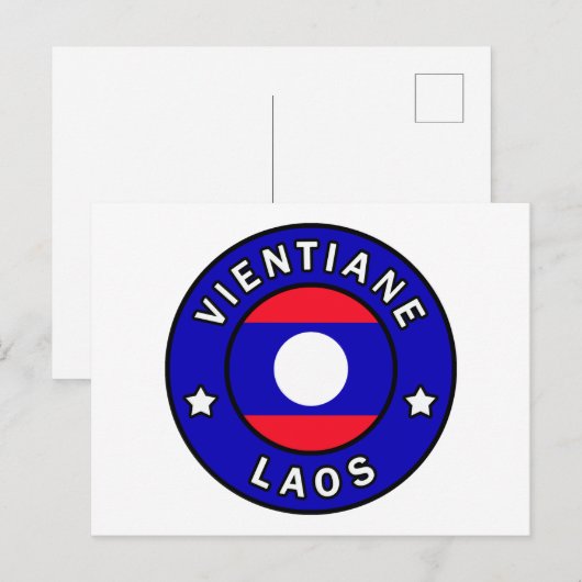 Vientiane Laos Postkarte (Vorne/Hinten)