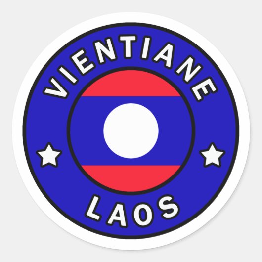 Vientiane Laos Runder Aufkleber (Vorderseite)