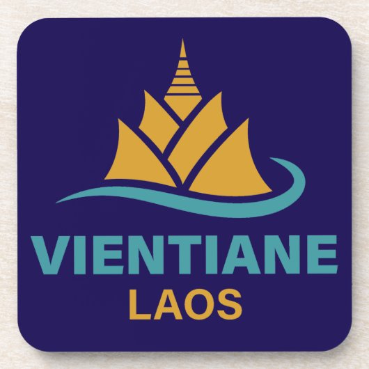 Vientiane Laos Southeast Asia Getränkeuntersetzer (Vorderseite)
