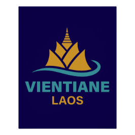 Vientiane Laos Southeast Asia Poster