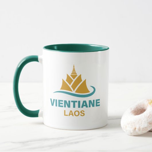 Vientiane Laos Southeast Asia Tasse (Mit Donut)