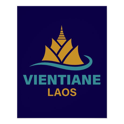 Vientiane Laos Südostasien Poster (Vorderseite)