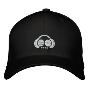Vier4ths - Weißes Logo vorne/Seite Bestickte Baseballkappe