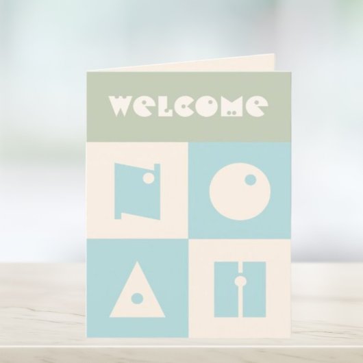 Vier 4-Buchstaben Baby-Name Neueltern gratulieren Dankeskarte