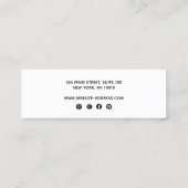 Vier 4-Loch-Ehrenzeichner Mini Visitenkarte (Rückseite)