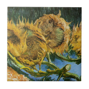 Vier abgeschnittene Sonnenblumen von Vincent van G Fliese