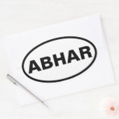 VIER Abhar Ovaler Aufkleber (Umschlag)