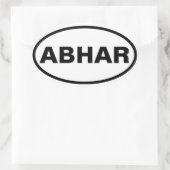 VIER Abhar Ovaler Aufkleber (Tasche)
