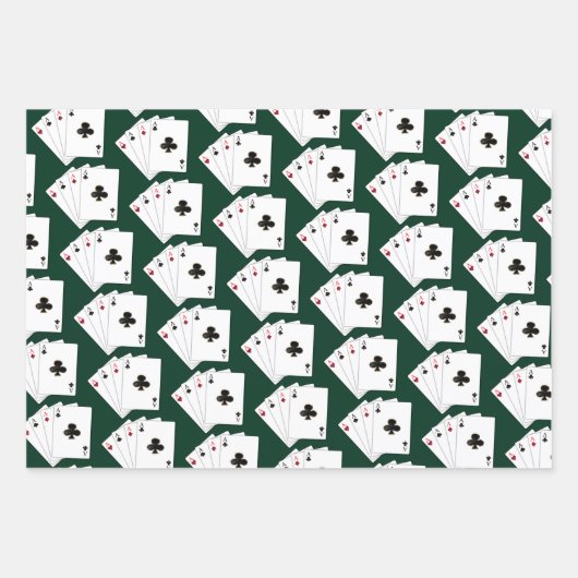Vier Aces Card Sharing Collection Geschenkpapier Set (Vorderseite 2)