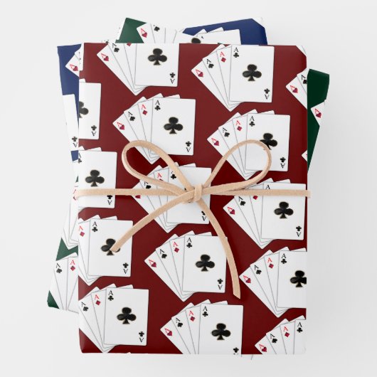 Vier Aces Card Sharing Collection Geschenkpapier Set (Beispiel)