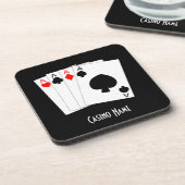 Vier Aces Design Personalisiert Untersetzer (Linke Seite)