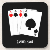 Vier Aces Design Personalisiert Untersetzer (Vorderseite)